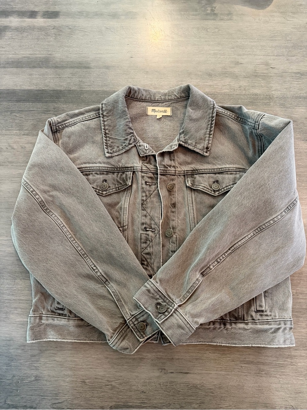 Madewell The Oversized Trucker Denim Jacket in Mornelle Boxy Crop